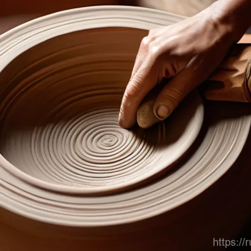 세라믹 디자인 이론 - **Prompt 1: "The Artisan's Touch: Biomorphic Forms and Earthy Textures"**
A close-up, high-angle...